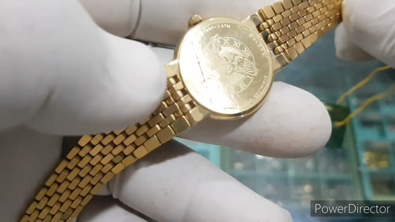 JAM TANGAN EMAS BULOVA ORIGINAL SWISS MESIN ETA