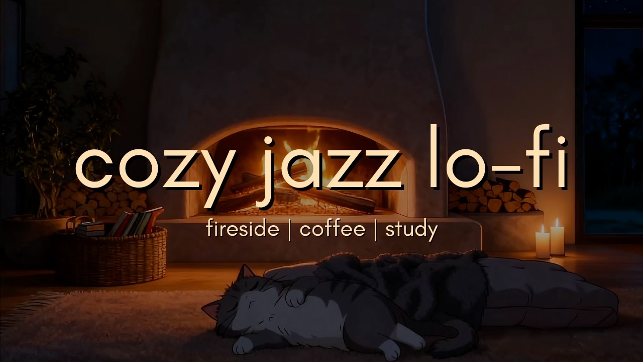 1 Hour Playlist | Cozy Fireplace Lo-Fi Beats | Relax & Unwind Background Music