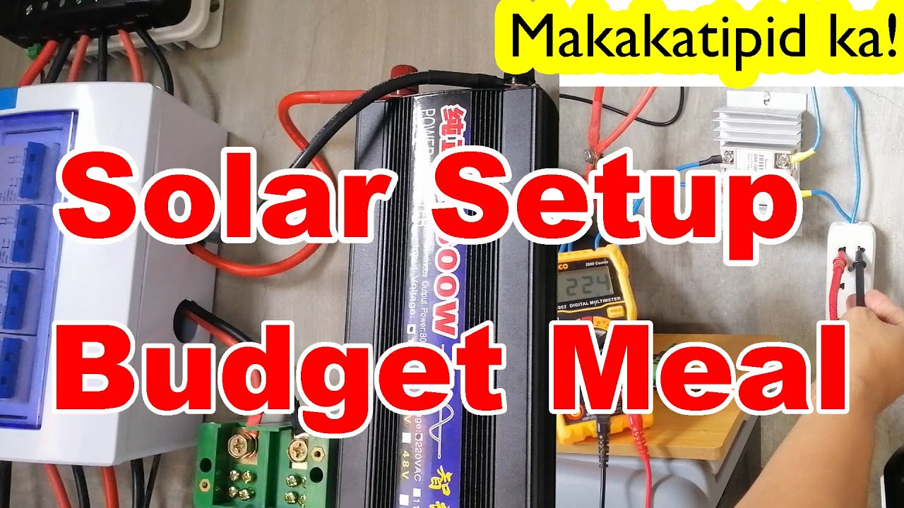 Paano ang Budget Meal na Solar Setup| Pang Appliances 100 Watts Solar 36 Ah Battery| Complete Guide