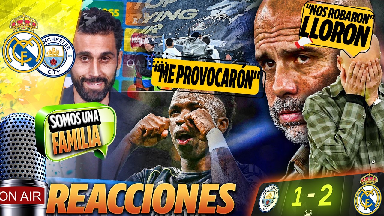 GUARDIOLA ENLOQUECIDO EN RUEDA DE PRENSA 😂 VINI LES RESPONDE A LOS AFICIONADOS DEL CITY ¡TRAGUEN!