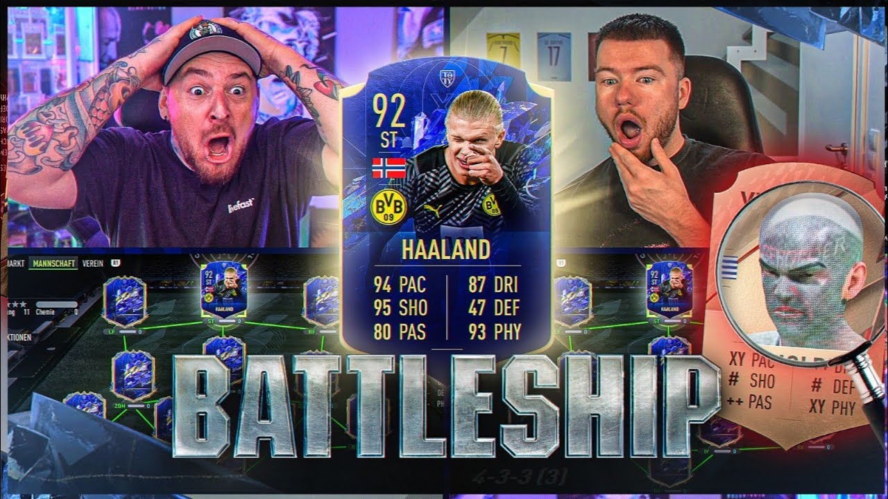 BUG SPIELER OHNE INGAME GESICHT 😱 HAALAND TOTY BATTLESHIP WAGER 🔥 vs Proownez FIFA 22