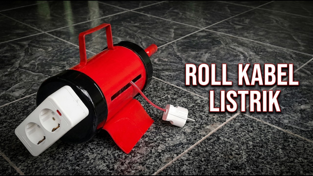 Cara membuat roll kabel listrik menggunakan paralon/make a roll of electrical cable