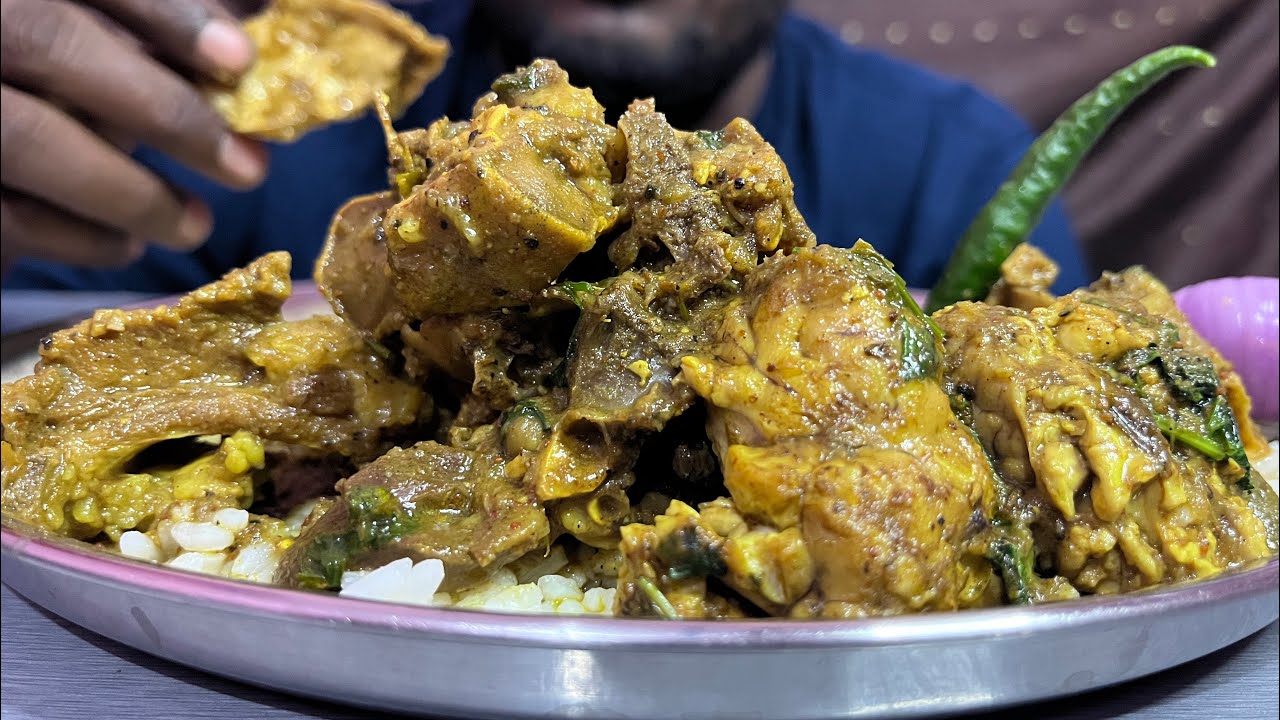 Mutton Curry Rice #village desi food