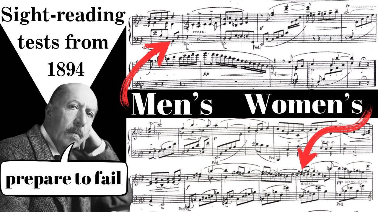 1894 Piano Exam: Men's & Women's Sight-reading Pieces, Composed by Widor