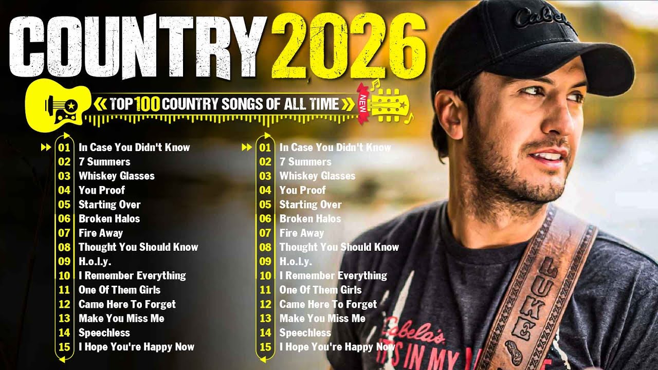 Country Songs 2026 - Morgan Wallen, Luke Combs, Luke Bryan, Chris Stapleton, Jason Aldean, Lee Brice
