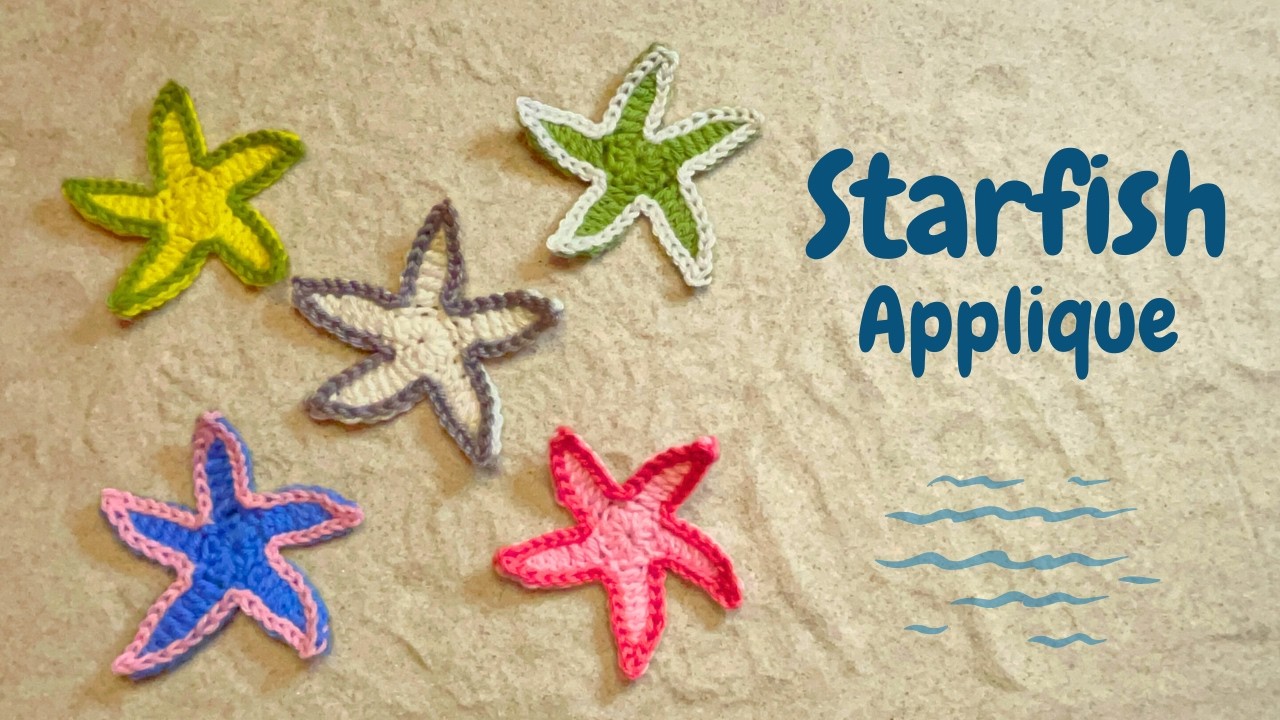 You’ll Love This Cute Crochet Starfish Applique! Beginner Friendly ⭐ 🌊