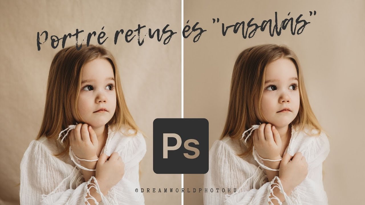 Portré retus és “vasalás” a Photoshop segítségével (magyar frequency separation tutorial)