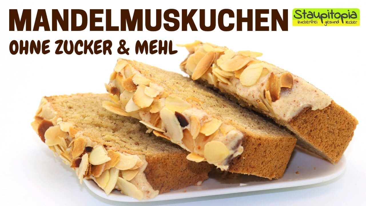 Köstlicher Mandelmuskuchen ohne Zucker | Mandelmus Rezepte