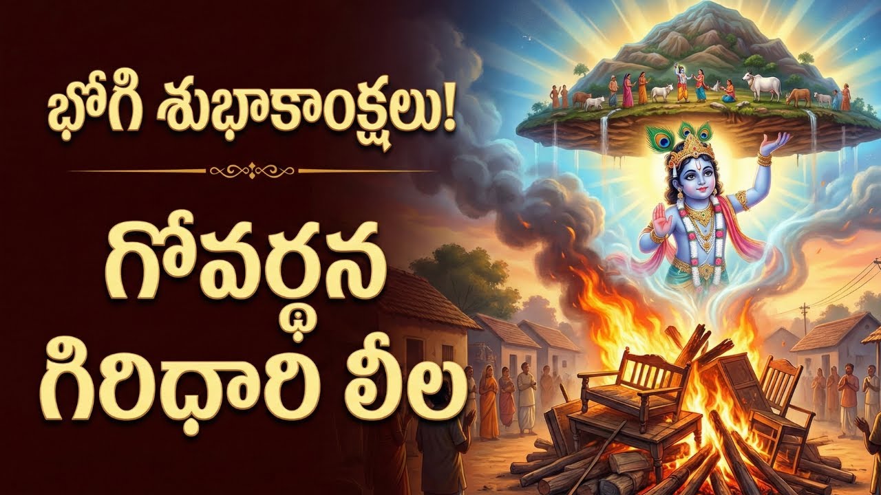 భోగి మంటల వెనుక దాగి ఉన్న అసలైన రహస్యం ఇదే!  Govardhana Giri Story in Telugu
