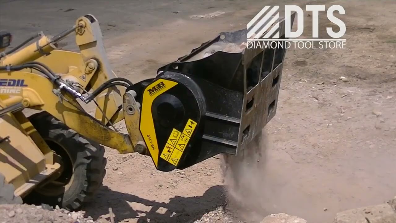 MB L200 S2 Crusher Bucket on skid loader and backhoe loaders