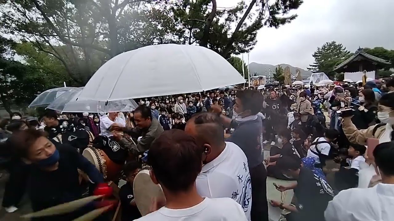 令和4年仁尾賀茂神社秋祭り宮入り獅子舞