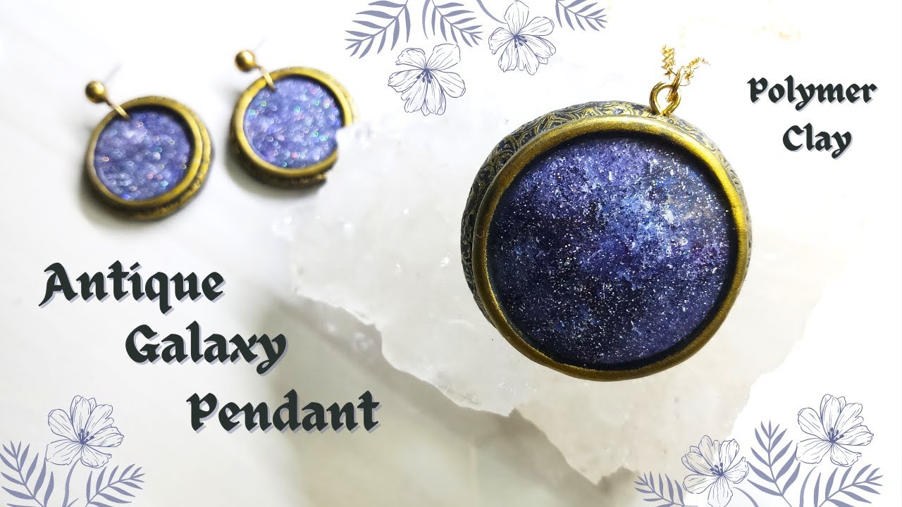 Polymer Clay Antique Galaxy Pendant