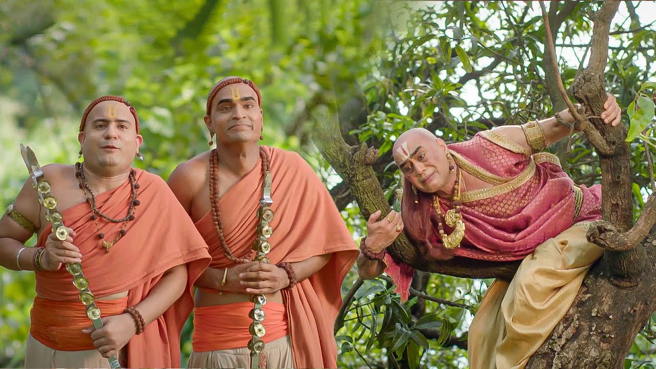 जब धनी मनी तथाचार्य को पेड़ पर चढ़ा हुआ छोड़कर चले गये || Tenali Rama || Full Ep-67