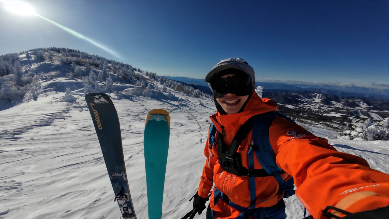 長野の根子岳に初めてのソロスキー登山。リフトを使わずハイクアップ。