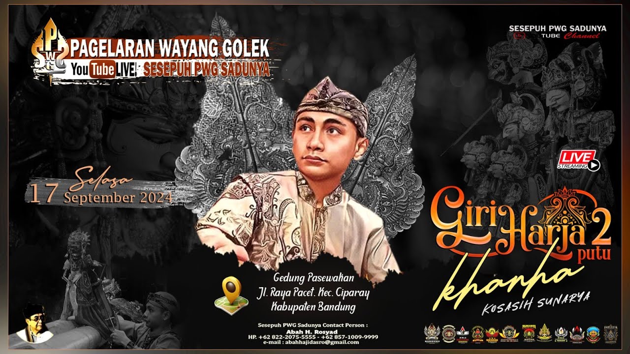 🔴 LIVE STREAMING WAYANG GOLEK GIRI HARJA 2 PUTU DALANG KI KHANHA ADE KOSASIH SUNARYA,BANDUNG CIPARAY