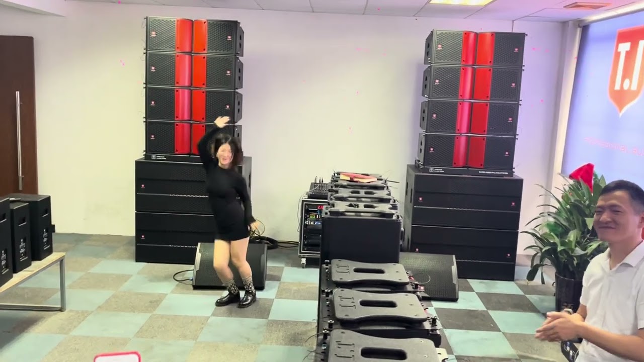 PRO 2123 dual 12 inch line array sound syetem testing solo
