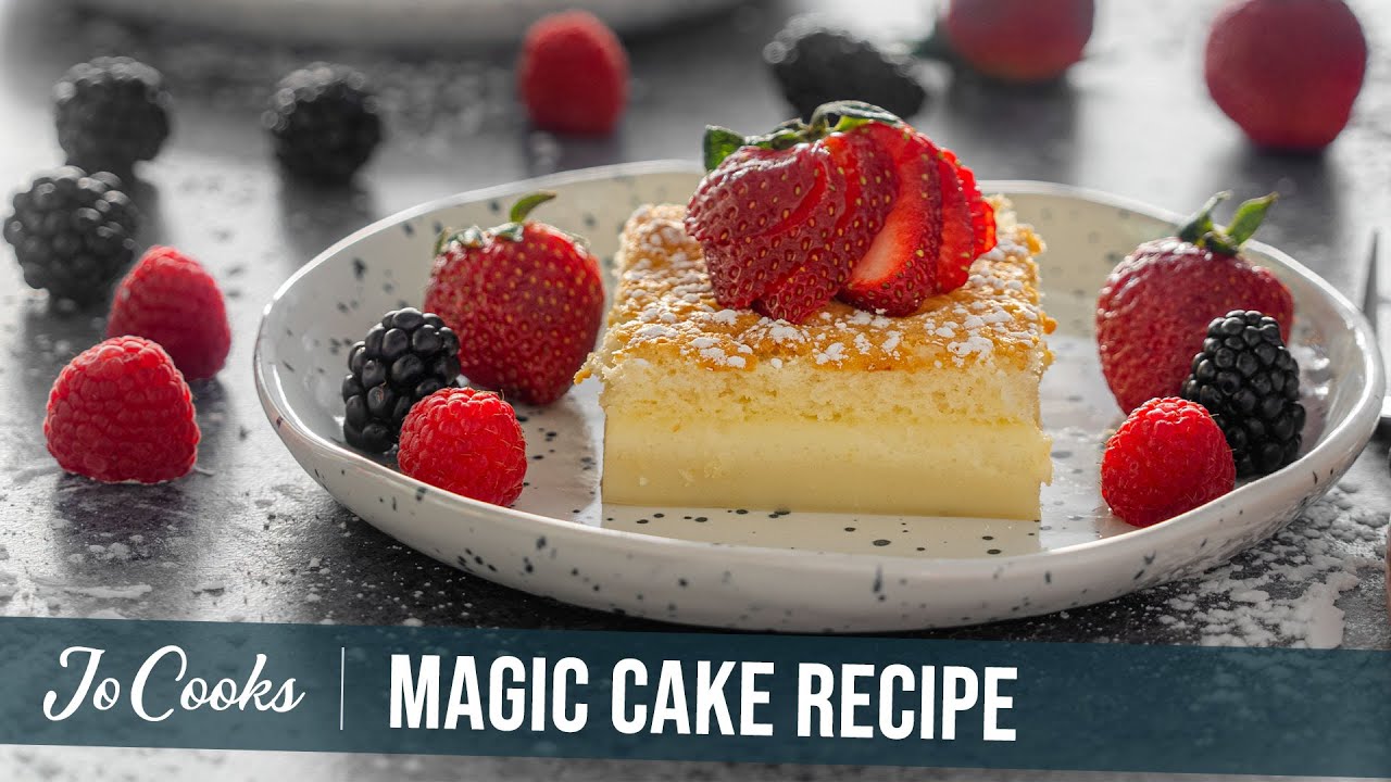 Magic Cake: 1 batter 3 layer cake | JoCooks.com