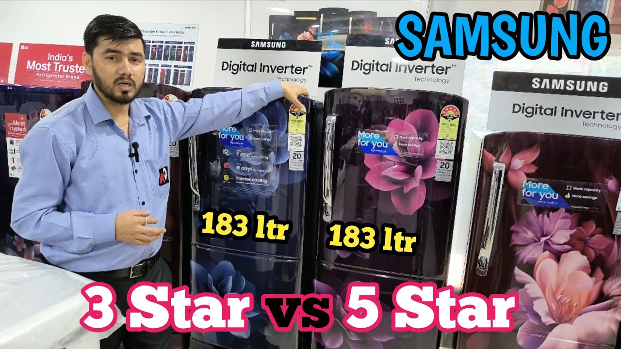 Samsung 183 ltr 3 Star vs 5 Star single door refrigerator 