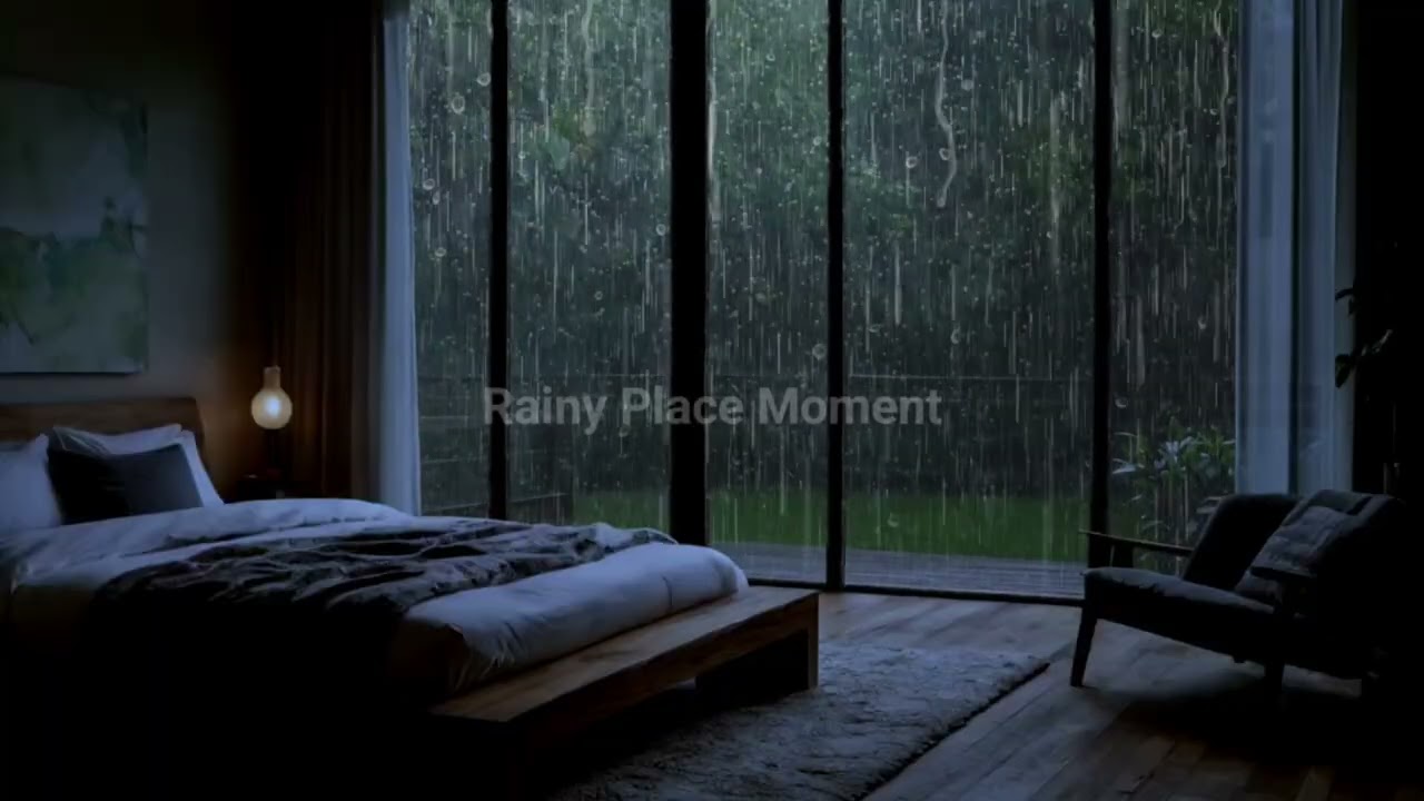 Звуки дождя для спокойного сна всю ночь – ASMR Calm Ambience