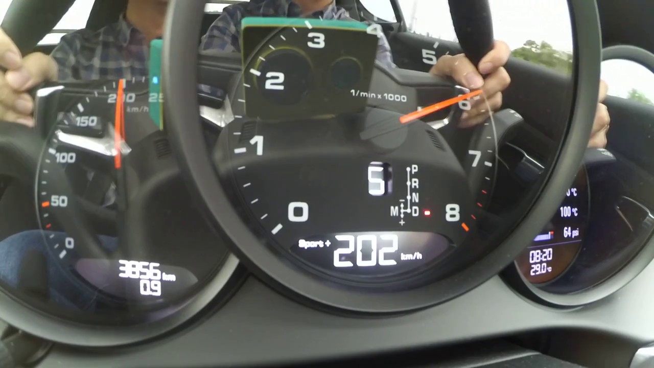 Porsche 718 Cayman 0-200 Launch control, tested in Thailand 2nd attempt