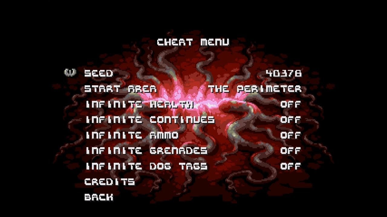 MD Xeno Crisis - Cheat Code: Debug Menu (Invencibility, Infinite Everything, Seed Selector, Credits)