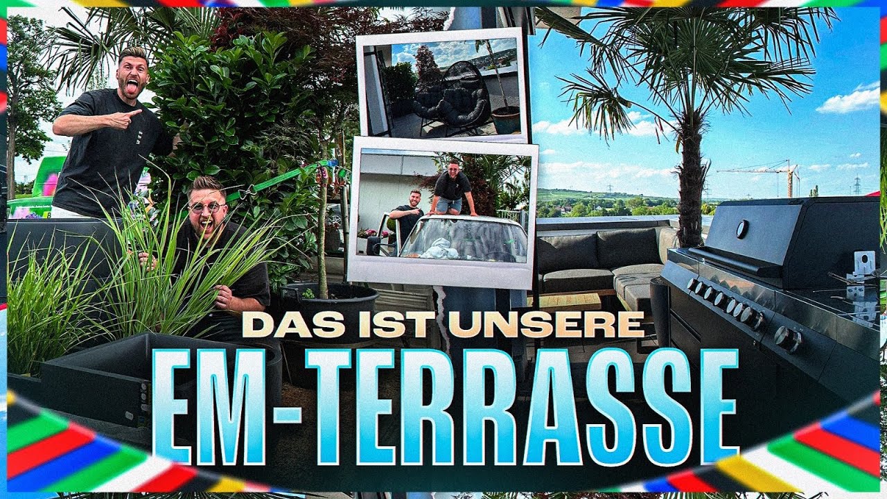 Wir haben in 48h unsere TERRASSE für die EM READY gemacht 😍⚽️ XXL Vlog