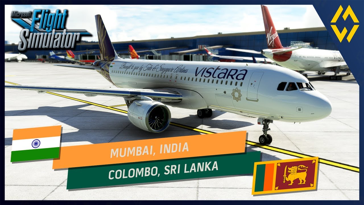 🔴🌎 MSFS World Tour 291 // Mumbai, India [VABB] ➡ Colombo, Sri Lanka [VCBI] // A20N