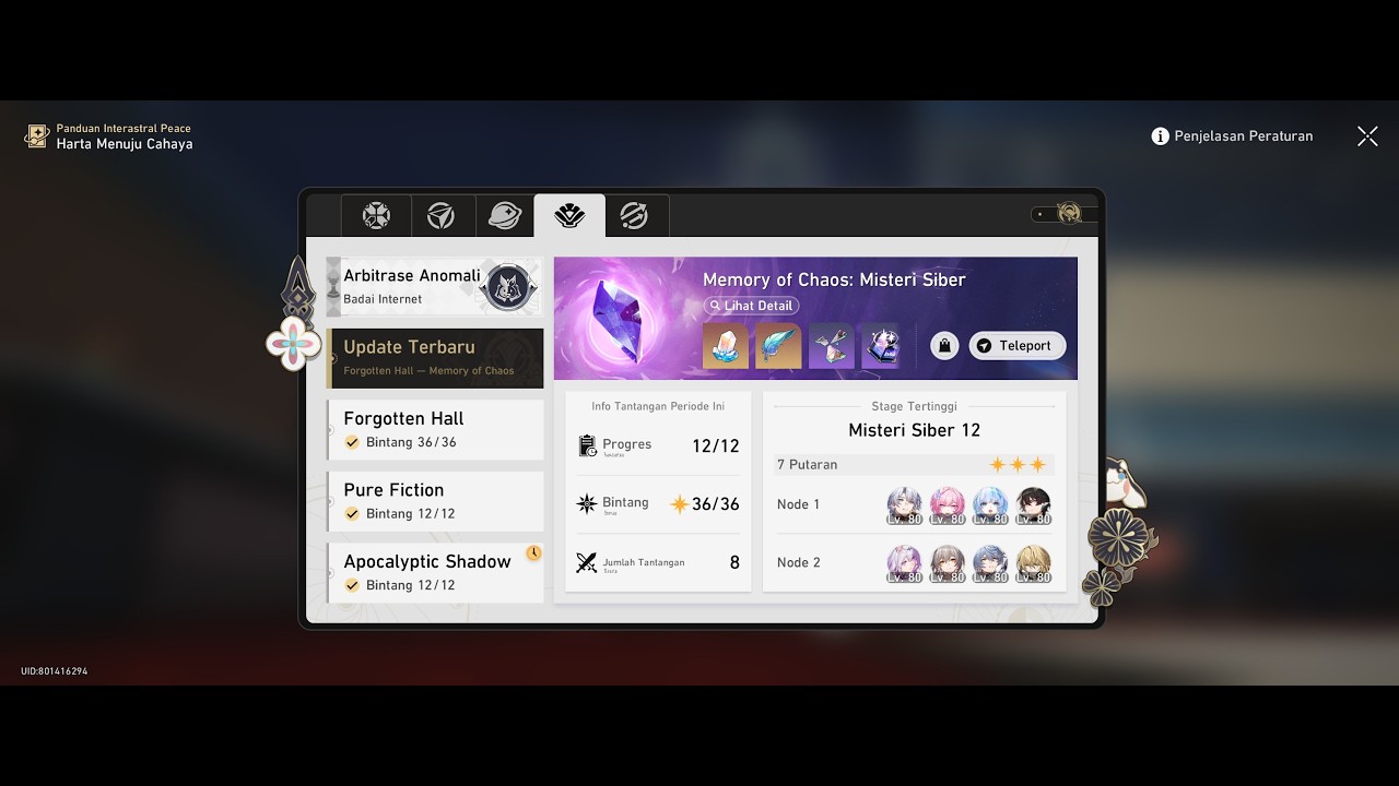 [FULL STAGE 12] [F2P Team] Forgotten Hall - Memory Of Chaos v4.0