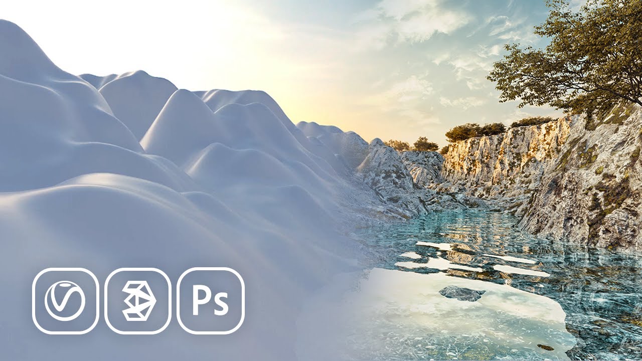 Создание 3D-ландшафта с помощью Google Maps в 3ds Max — модификатор DISPLACEMENT