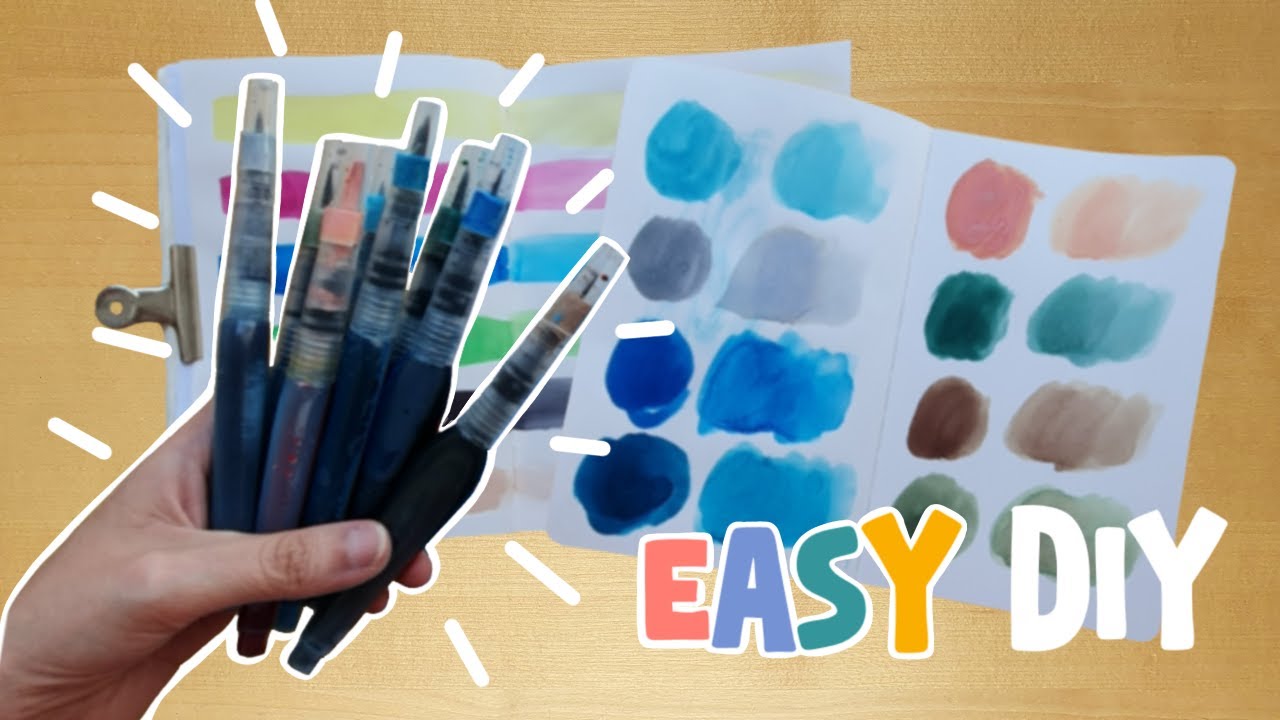 Turn Ecoline Watercolors into Custom Brush Pens (DIY Art Hack!)