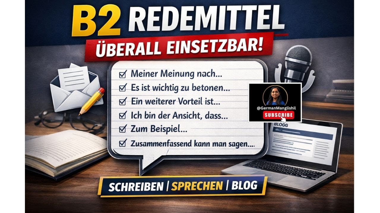 B2 reusable redemittel ജർമൻ പഠിക്കാം 🇩🇪:  #GermanInMalayalam