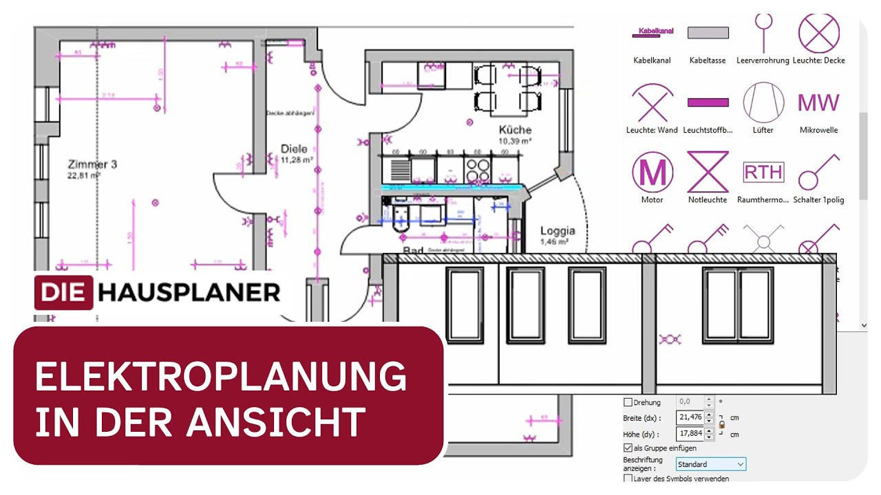 Elektroplanung in der Ansicht