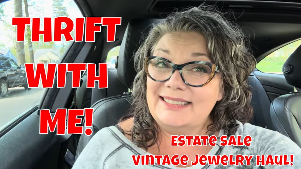 These Estate Sales Had GREAT Vintage Jewelry!  Thrift With Me and See What I Found!!