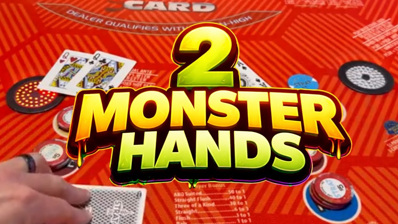 2 EPIC HANDS!! WOW! 3 CARD POKER in LAS VEGAS! 🔥🔥🔥🔥#StraightFlush 
