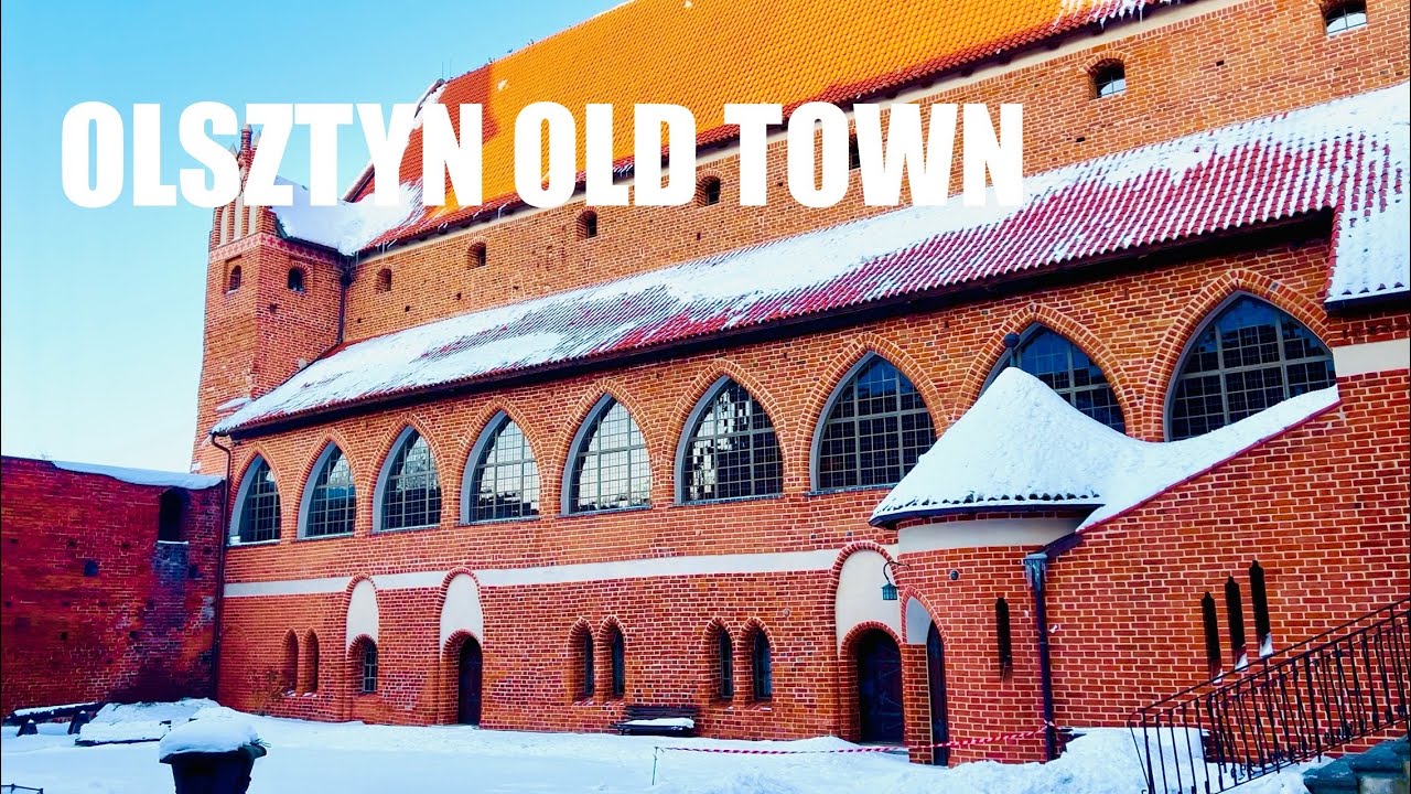 Olsztyn-Stare Miasto zimą | Winter Citywalk 4K | Walking Tour