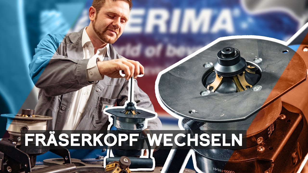 Fr&auml;skopf wechseln: Bedienung SMA Mobile Kantenfr&auml;smaschine von Gerima | Schwei&szlig;nahtvorbereitung