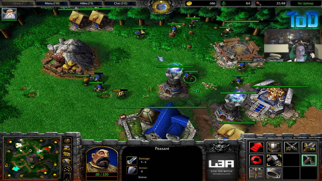 Warcraft III #38 ToD & Grubby 2v2 vs Human&Undead (Twisted Meadows)