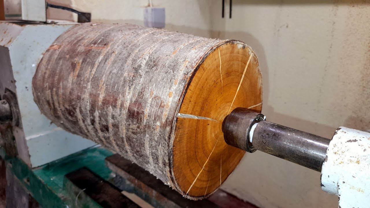 Drechseln/ Woodturning, Cherry and Blue [ Epoxy Resin ]