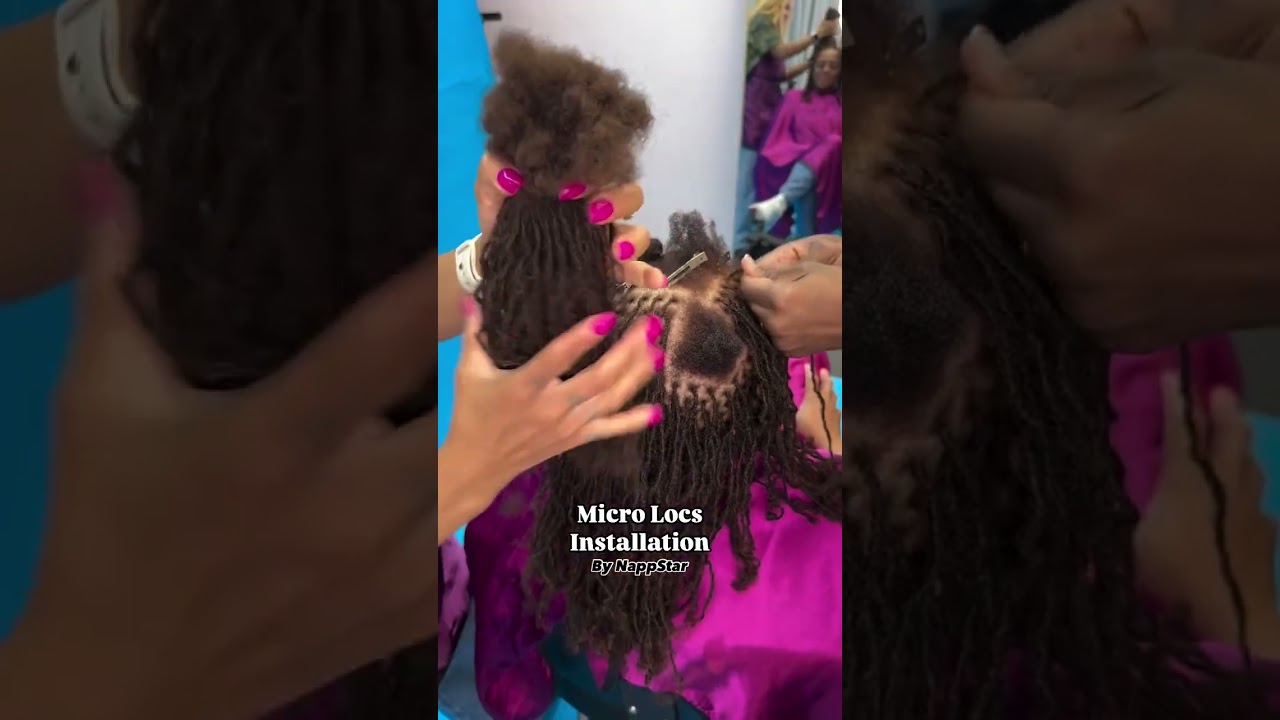 Amazing Micro Loc Extensions Installation by NappStar.😍 Book appointment at NappStar.com#locs