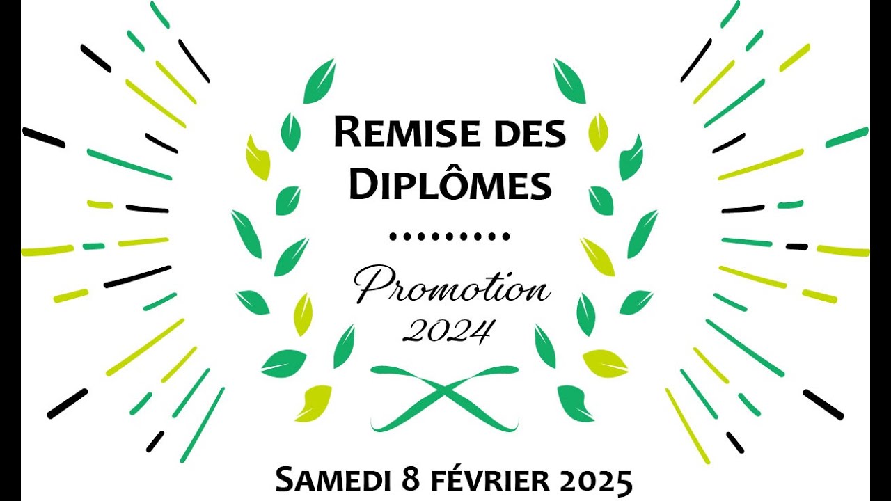 Samedi 8 février 2025 - 14h00 - Remise des diplômes d'ingénieur - Promo 2024