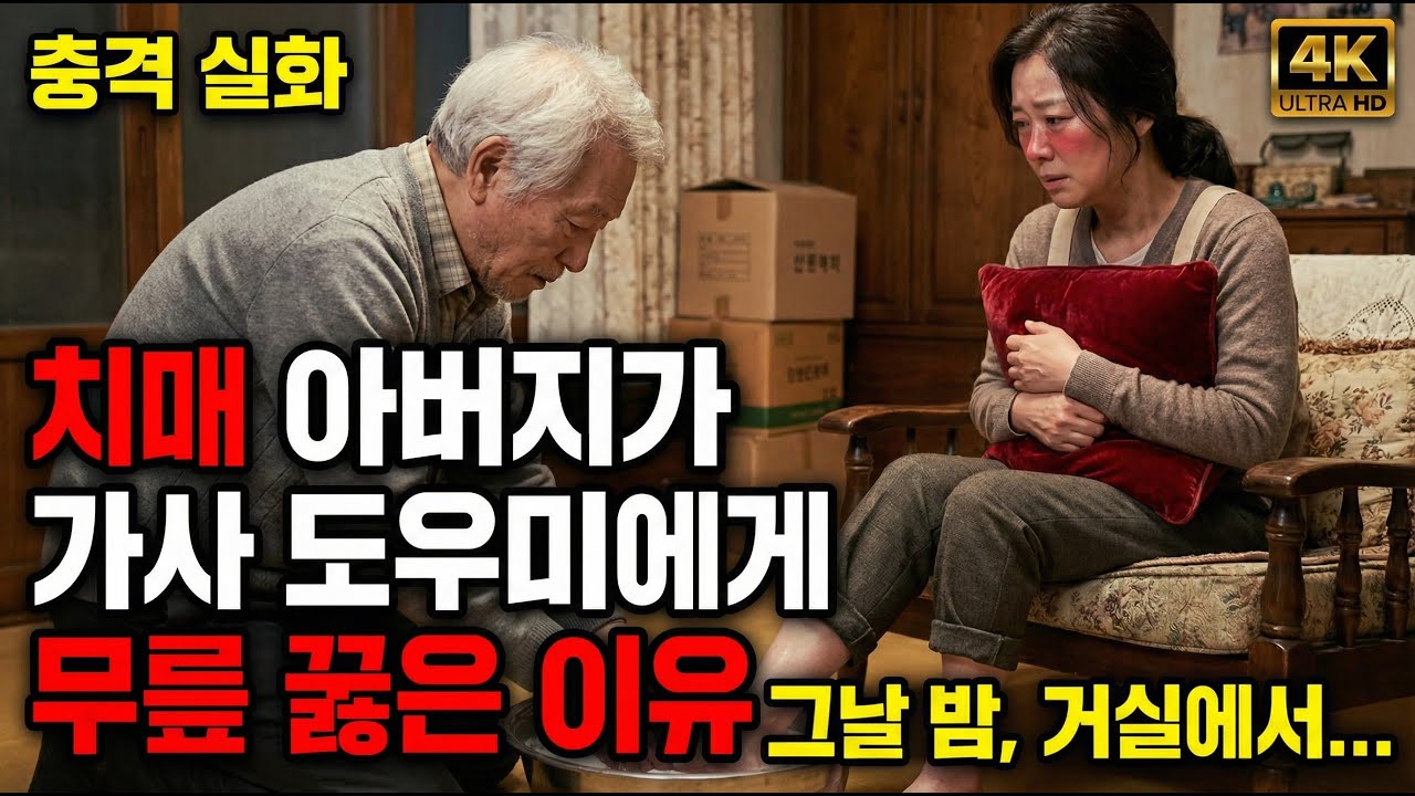 83세 아버지가 간병인의 발을 닦아주며 무릎을 꿇은 이유
