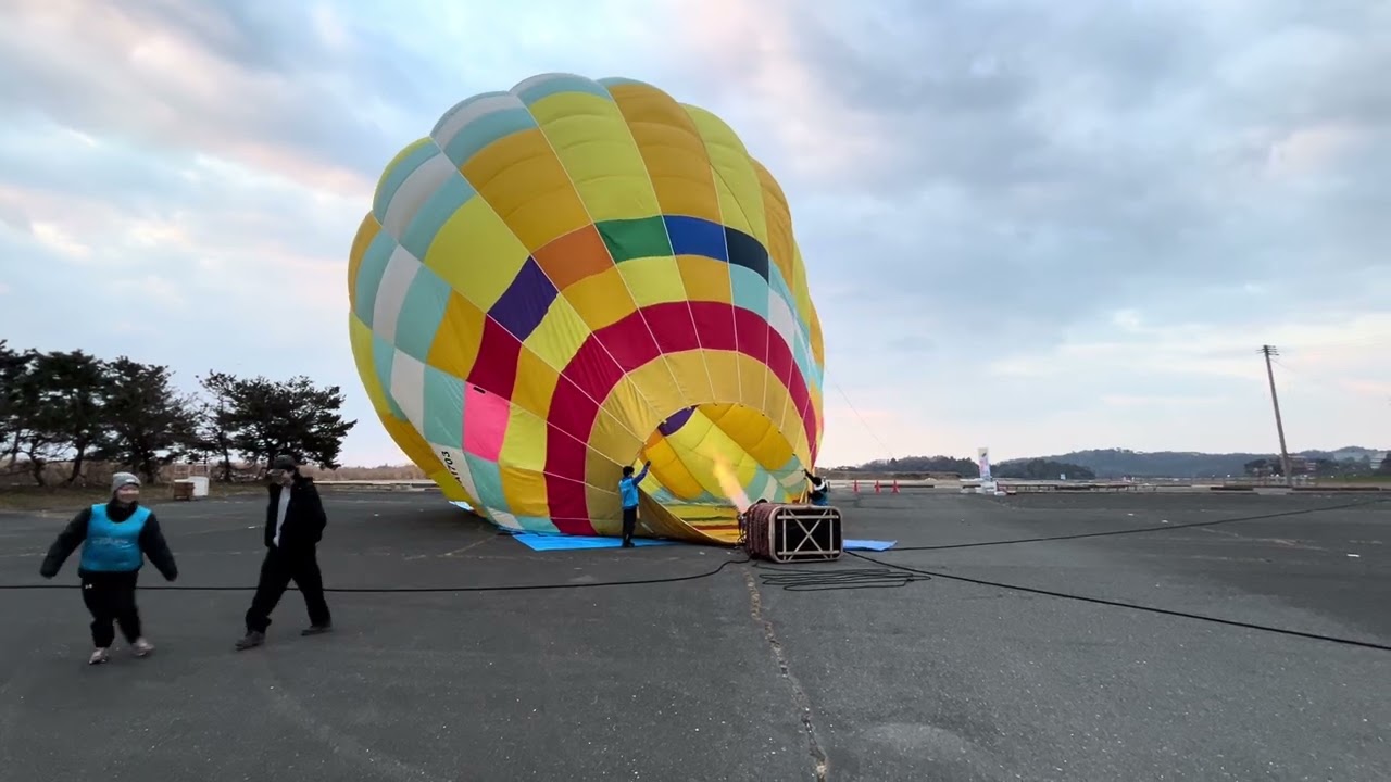 Balloon launch operations in Matsushima City（気球立ち上げ　宮城県松島市）