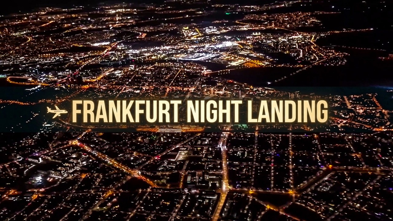 Frankfurt Night Landing 🇩🇪 | Beautiful Aerial View of Frankfurt at Night