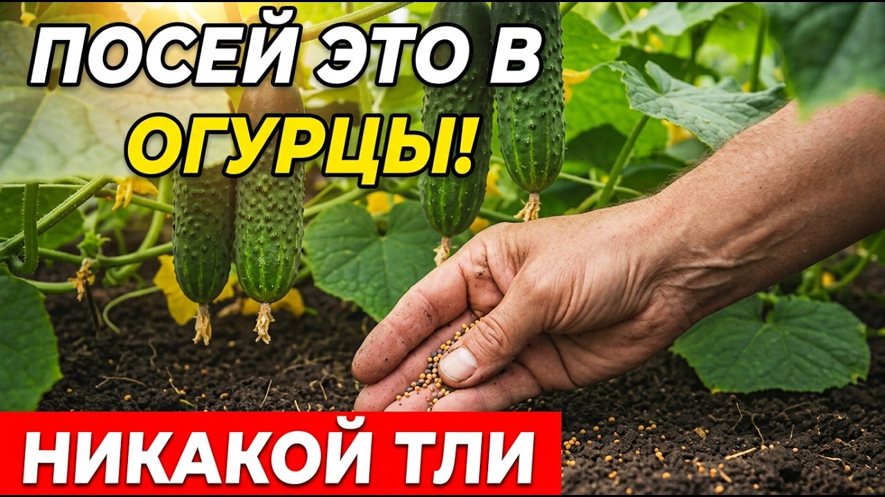 ПОСЕЙТЕ ЭТО РЯДОМ С ОГУРЦАМИ! Биологическая защита, которая навсегда избавит от тли и гнили.