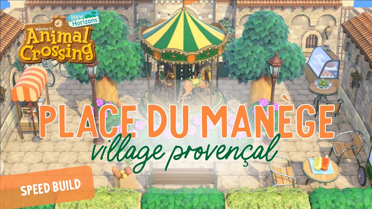 Le MANÈGE VINTAGE de mon île provençale - Speed build - Animal Crossing New Horizon