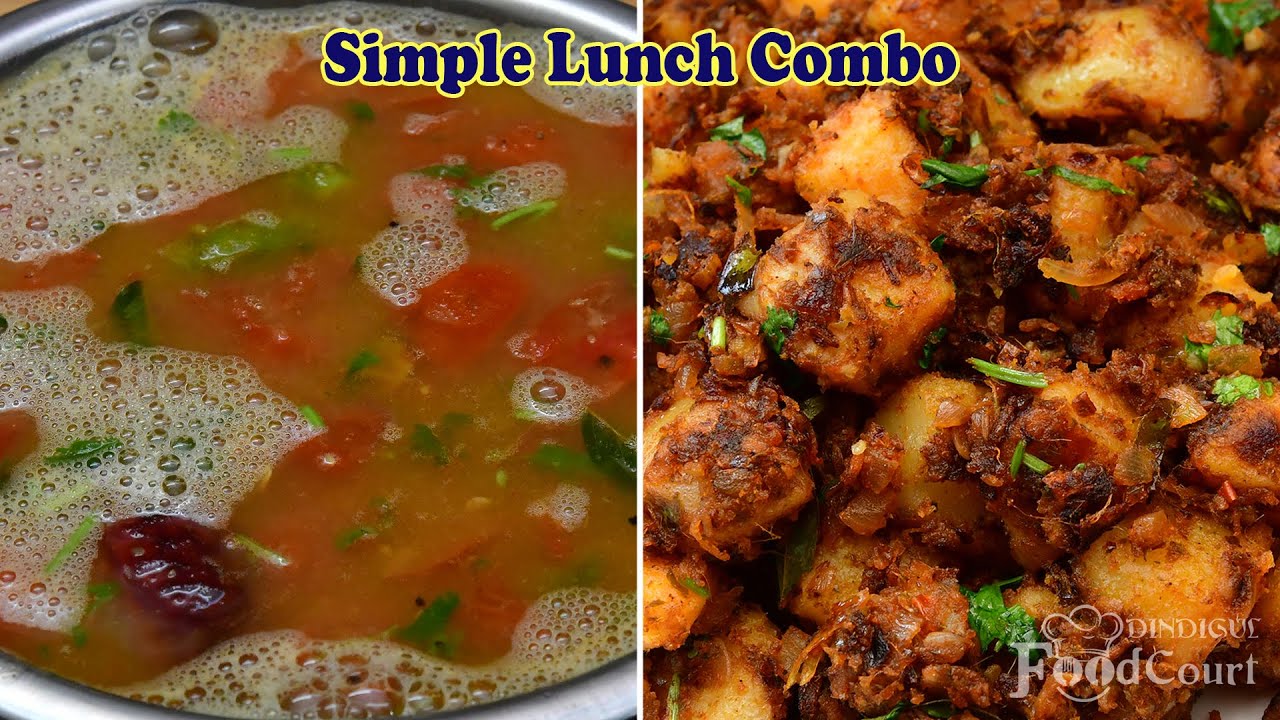 Simple & Tasty Lunch Recipe/ Potato Masala Fry/ Rasam