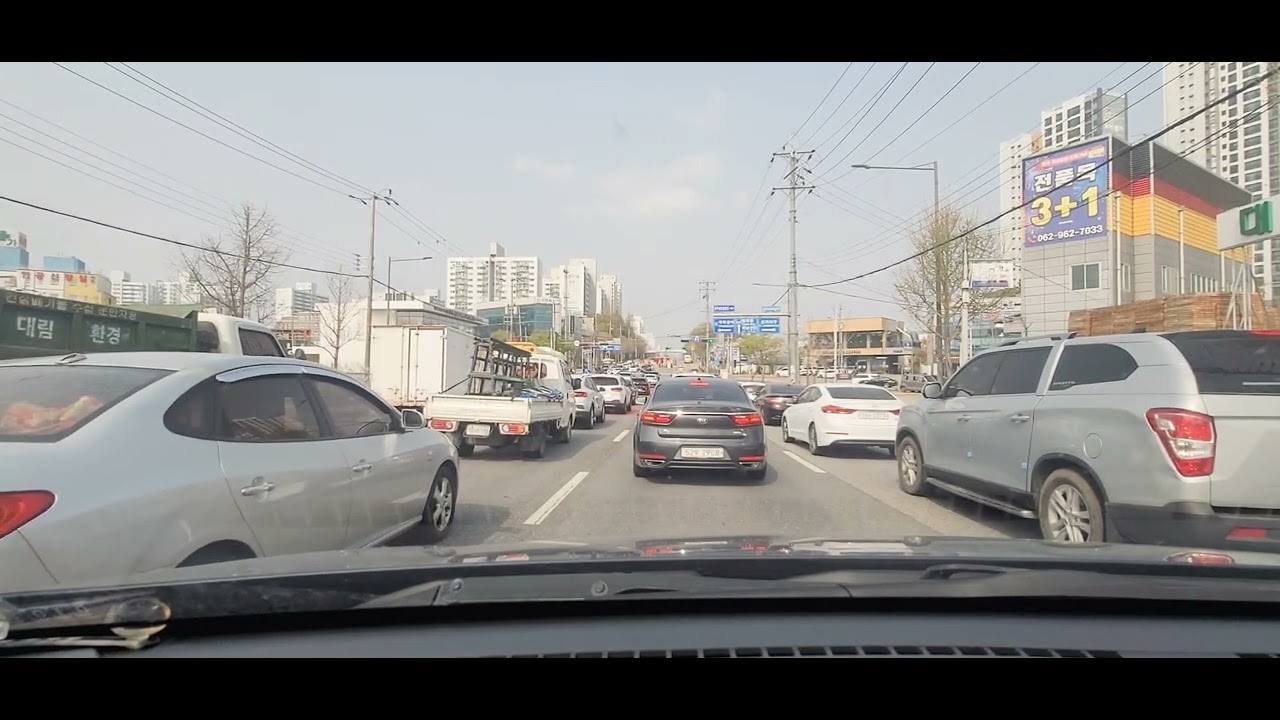 ✨ Bright Spring Morning Drive | Slightly Busy City Streets in Korea | No Talking ✨