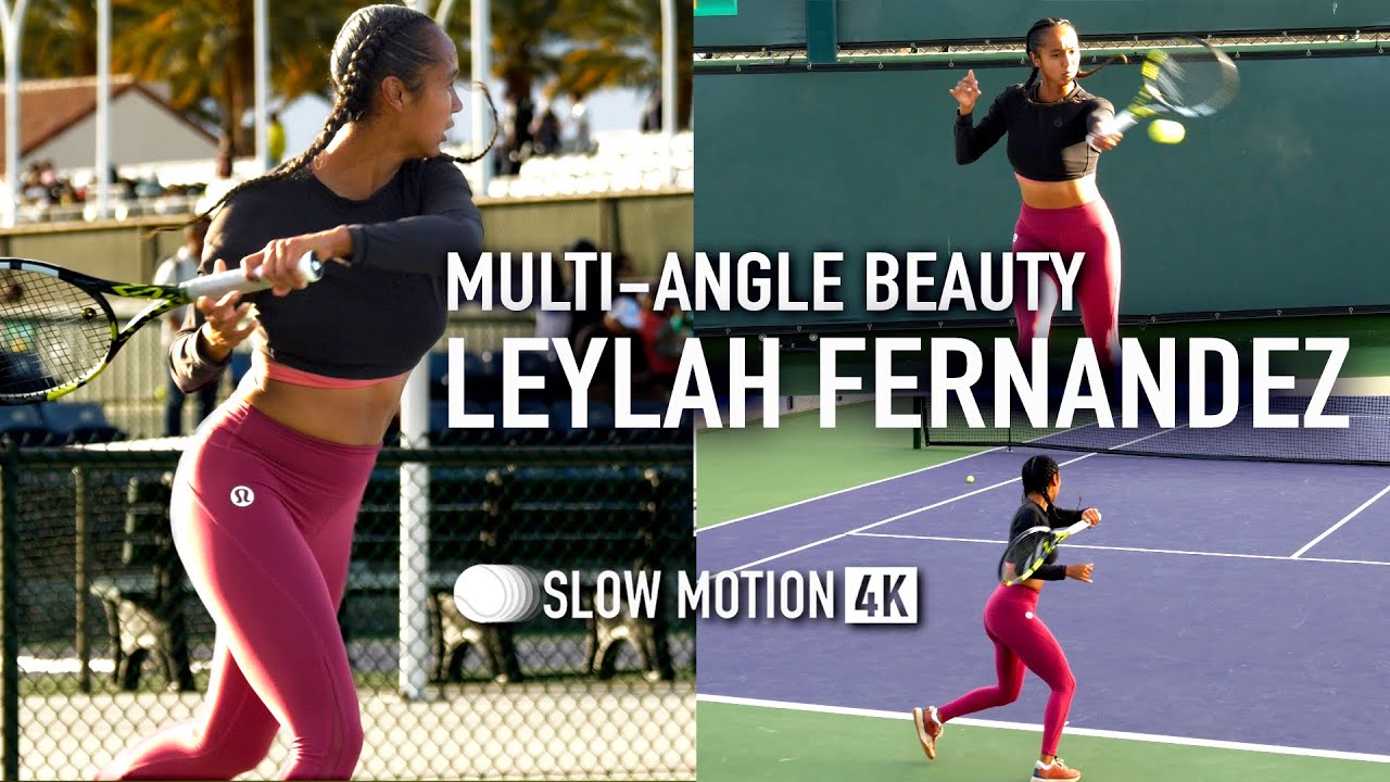 Leylah Fernandez in Slow Motion | 4K Views from Every Angle