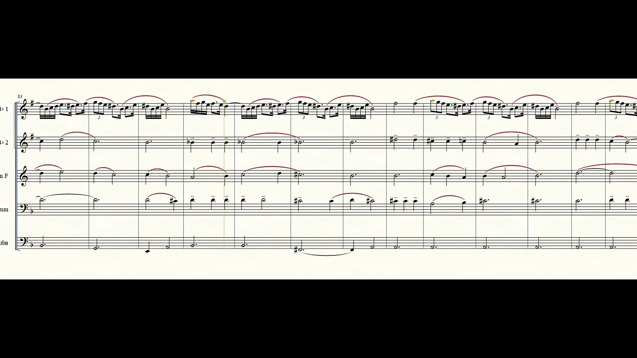 Bela Bartok - Romanian folk dances for brass quintet (original)