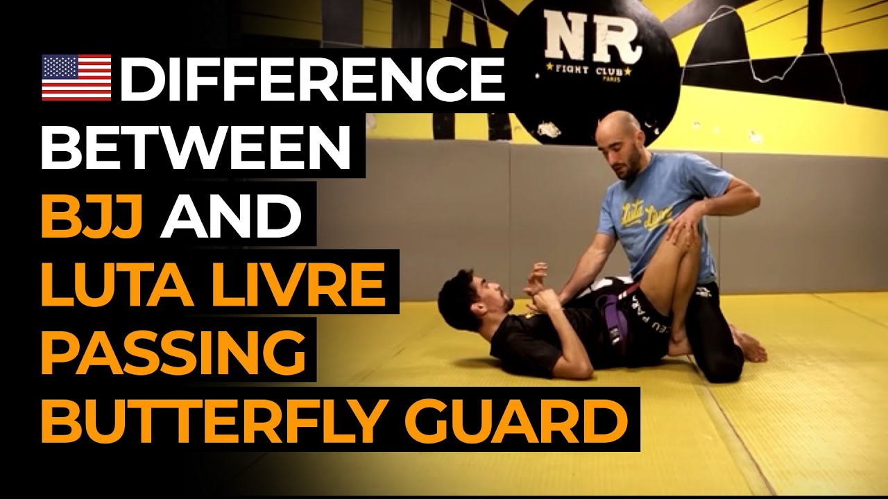 #1 Difference between BJJ and luta livre : passing butterfly guard